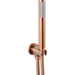 Rea Kit De Douche Encastré Lungo Thermostat Brush Copper 36,5X17X25Cm + Box* Colonne De Douche Mécanique