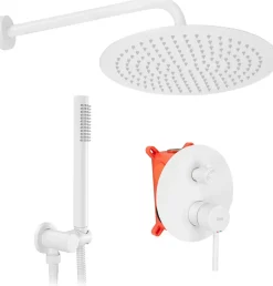 Rea Kit De Douche Encastré Lungo White 30X16X36Cm + Box