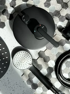 Rea Kit De Douche Encastré Ontario Black* Colonne De Douche Mécanique