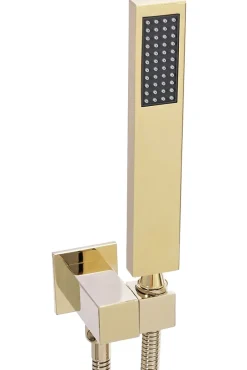 Rea Kit De Douche Encastré Fenix-Davis Thermostat Gold 55X30X40Cm + Box