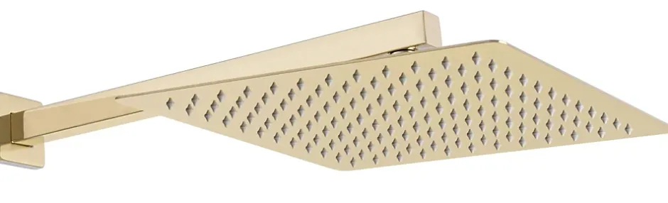 Rea Kit De Douche Encastré Fenix-Davis Thermostat Gold 55X30X40Cm + Box