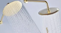 Rea Kit De Douche Encastré Lungo Gold 17X16X36,5Cm + Box* Colonne De Douche Mécanique