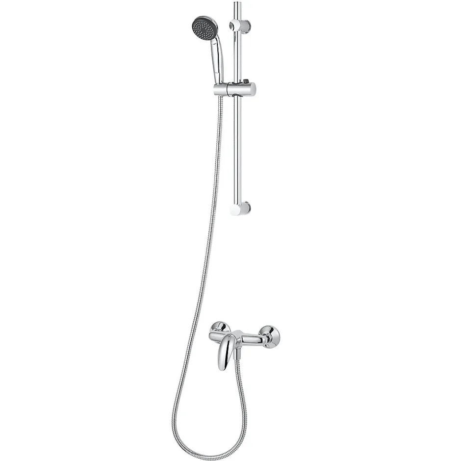 GoodHome Kit de douche mécanique chrome Blyth* Colonne De Douche Mécanique