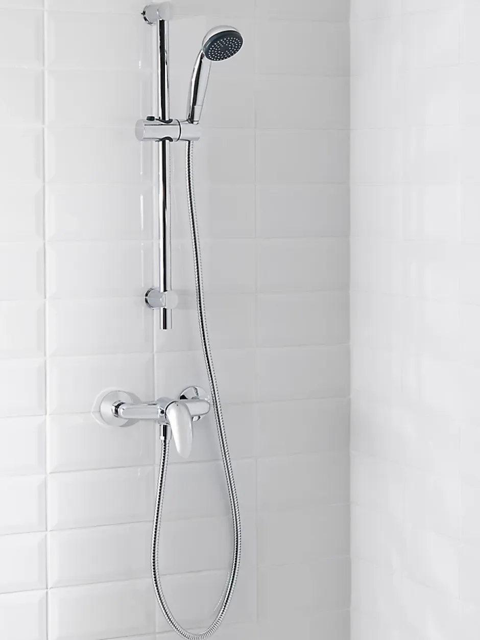 GoodHome Kit de douche mécanique chrome Blyth* Colonne De Douche Mécanique