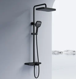 Rea Kit De Douche Bari Black 37X31X100Cm* Colonne De Douche Mécanique