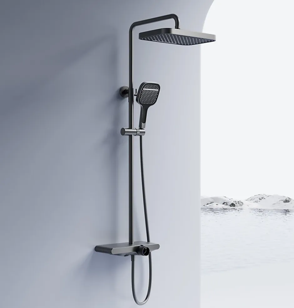 Rea Kit De Douche Bari Titanium 37X31X100Cm* Colonne De Douche Mécanique