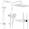 Rea Kit De Douche Bari White 37X31X100Cm* Colonne De Douche Mécanique
