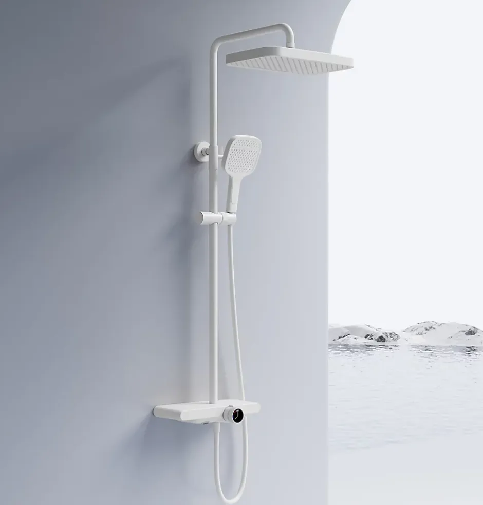 Rea Kit De Douche Bari White 37X31X100Cm* Colonne De Douche Mécanique