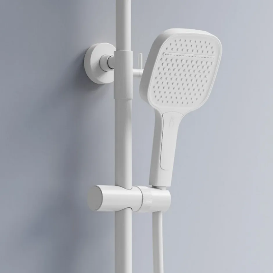 Rea Kit De Douche Bari White 37X31X100Cm* Colonne De Douche Mécanique
