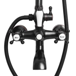 Rea Kit De Douche Bergamo Black 50X21X150Cm