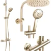 Rea Kit De Douche Bliss Thermostat Brush Gold 38,5X27,5X100Cm
