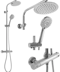 Rea Kit De Douche Bliss Thermostat Chrome 38,5X27,5X100Cm