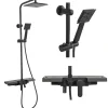 Rea Kit De Douche Bravo Black 45X40X105Cm