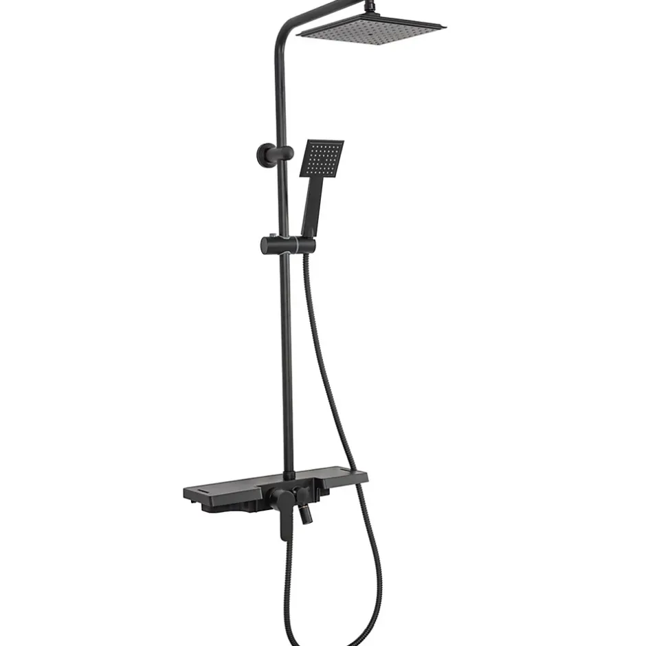 Rea Kit De Douche Bravo Black 45X40X105Cm
