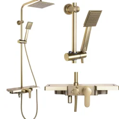 Rea Kit De Douche Bravo Brush Gold 45X40X105Cm