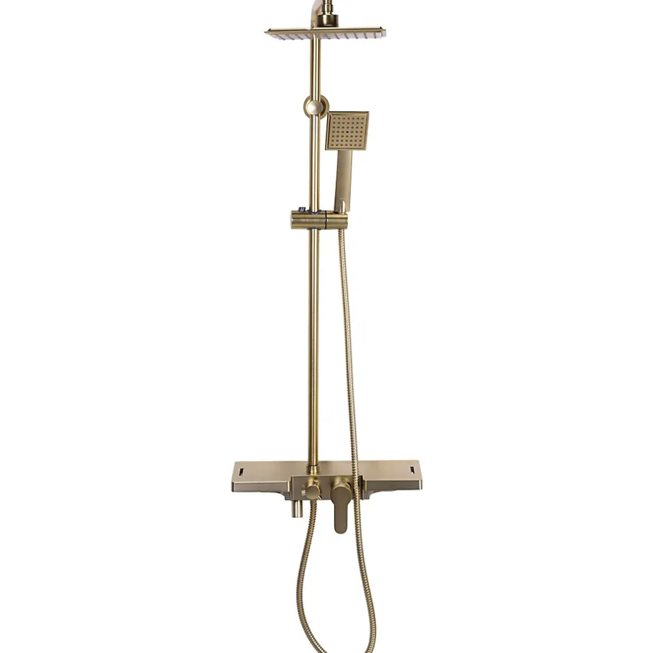 Rea Kit De Douche Bravo Brush Gold 45X40X105Cm