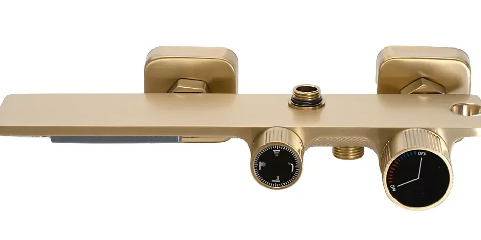 Rea Kit De Douche Helix Brush Gold 38X30X114,5Cm* Colonne De Douche Mécanique