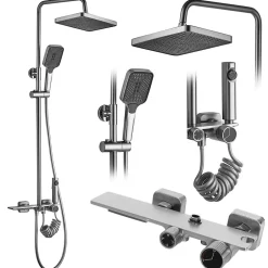 Rea Kit De Douche Helix Brush Nickel