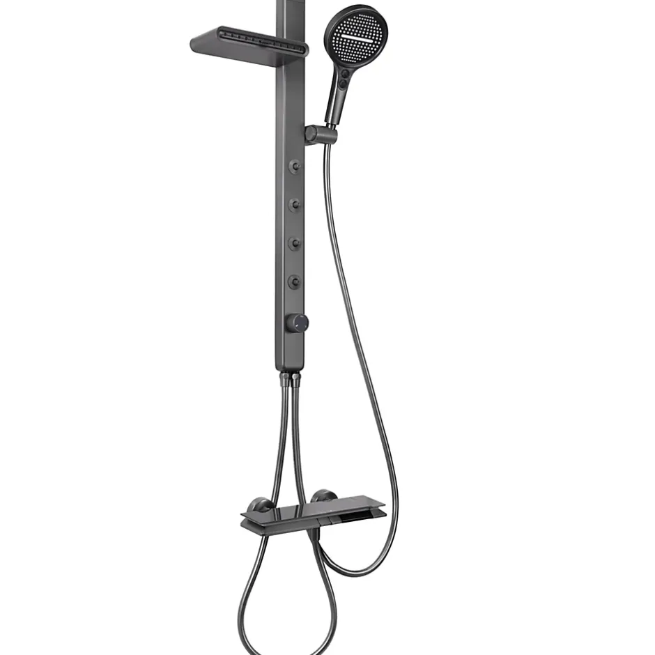 Rea Kit De Douche Karl Thermostat Titanium* Colonne De Douche Mécanique