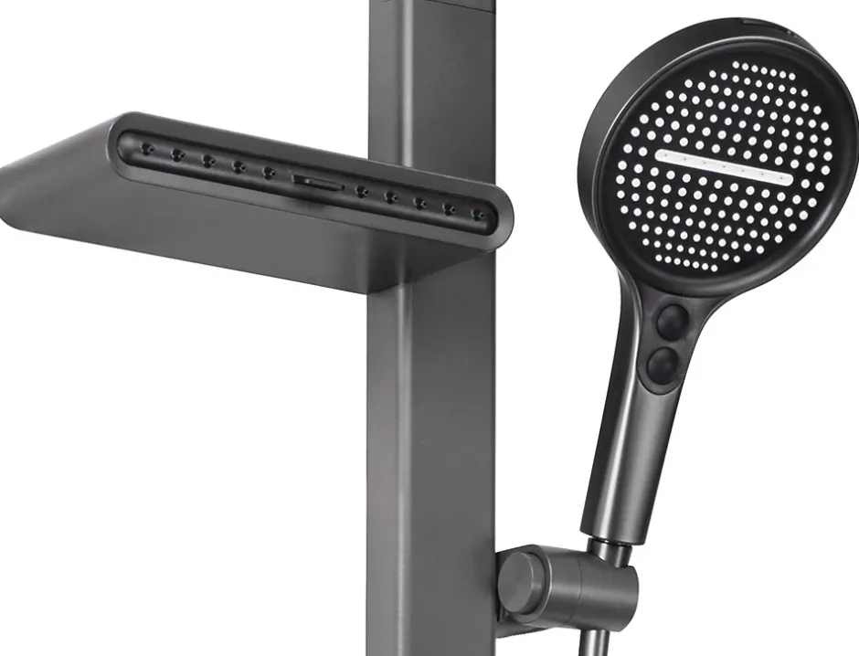 Rea Kit De Douche Karl Thermostat Titanium* Colonne De Douche Mécanique