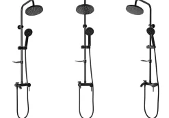 Rea Kit De Douche Luis Black 45X21X100Cm* Colonne De Douche Mécanique