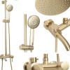 Rea Kit De Douche Luis Brush Gold 45X21X100Cm* Colonne De Douche Mécanique