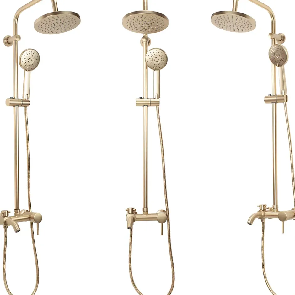 Rea Kit De Douche Luis Brush Gold 45X21X100Cm* Colonne De Douche Mécanique