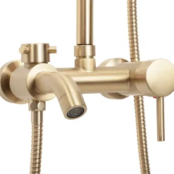 Rea Kit De Douche Luis Brush Gold 45X21X100Cm* Colonne De Douche Mécanique