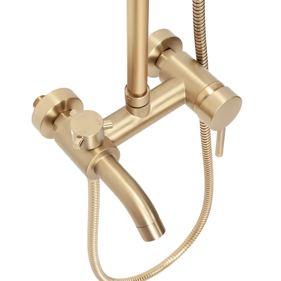 Rea Kit De Douche Luis Brush Gold 45X21X100Cm* Colonne De Douche Mécanique