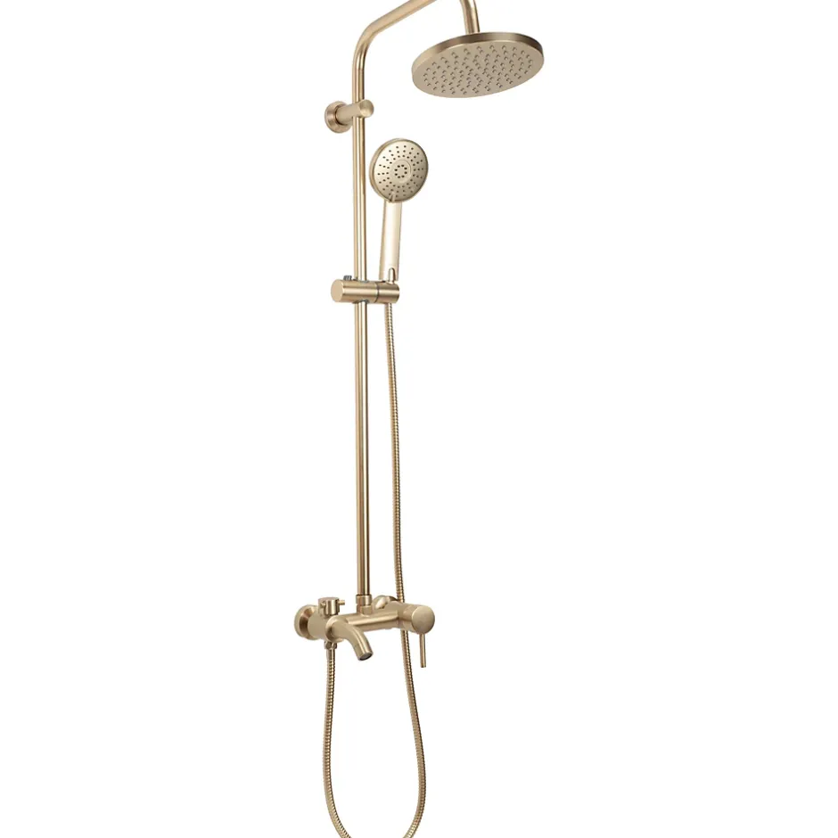 Rea Kit De Douche Luis Brush Gold 45X21X100Cm* Colonne De Douche Mécanique