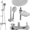 Rea Kit De Douche Luis Chrome 45X21X100Cm* Colonne De Douche Mécanique