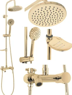 Rea Kit De Douche Luis Gold 45X21X100Cm