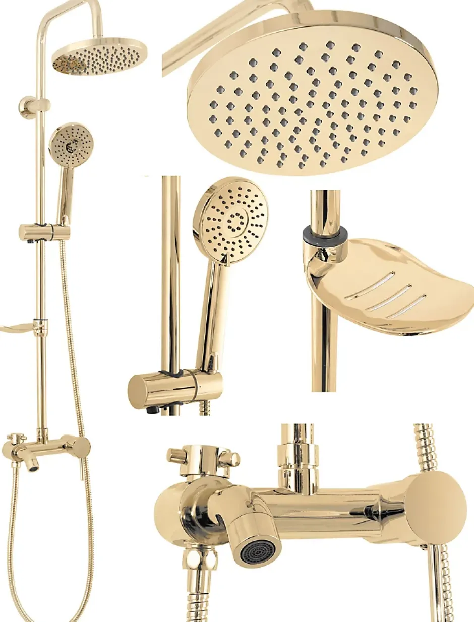 Rea Kit De Douche Luis Gold 45X21X100Cm