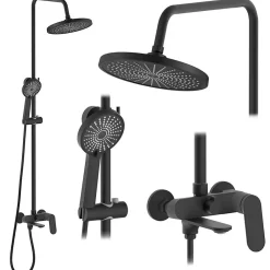 Rea Kit De Douche Marco Black 25X12,5X117Cm