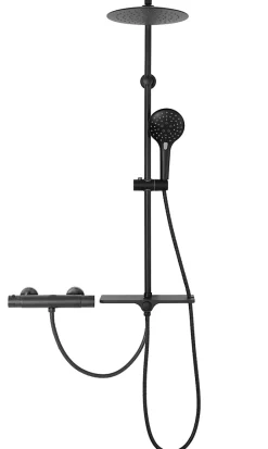 Rea Kit De Douche Mike Thermostat Black 13X27,5X98,5Cm