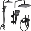 Rea Kit De Douche My2061-77B Hass Black 40,5X26,5X122Cm* Colonne De Douche Mécanique