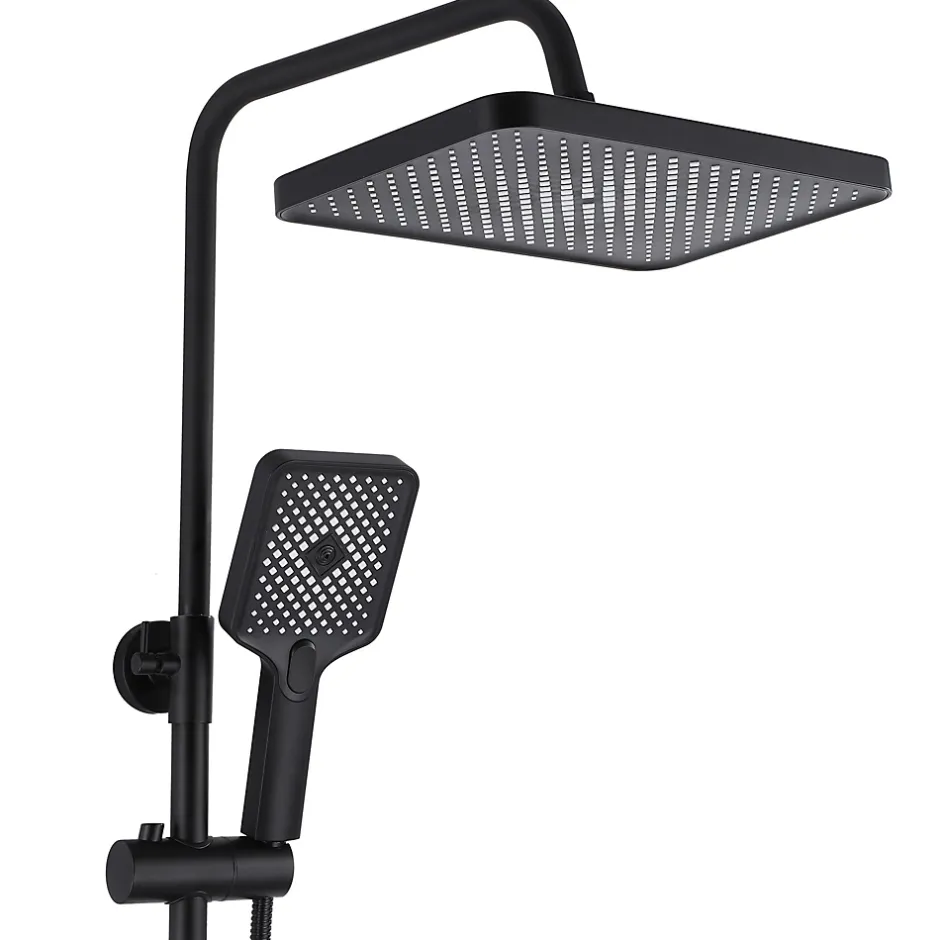 Rea Kit De Douche My2061-77B Hass Black 40,5X26,5X122Cm* Colonne De Douche Mécanique
