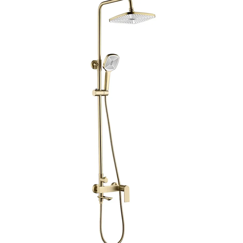 Rea Kit De Douche My1902-78Gg Storm Brush Gold 45X19X136Cm* Colonne De Douche Mécanique