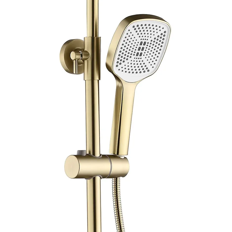 Rea Kit De Douche My1902-78Gg Storm Brush Gold 45X19X136Cm* Colonne De Douche Mécanique