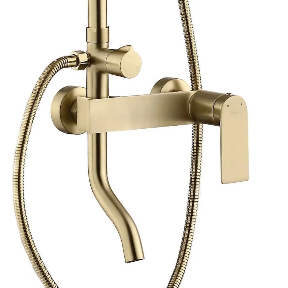 Rea Kit De Douche My1902-77Gg Storm Brush Gold 45X19X144Cm* Colonne De Douche Mécanique