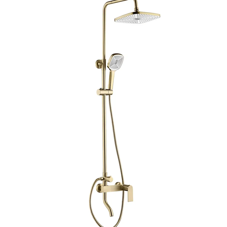 Rea Kit De Douche My1902-77Gg Storm Brush Gold 45X19X144Cm* Colonne De Douche Mécanique