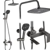 Rea Kit De Douche My1902-78H Storm Titanium 19X23X136Cm
