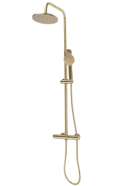 Rea Kit De Douche Parot Thermostat Brush Gold 10X27X120Cm* Colonne De Douche Mécanique