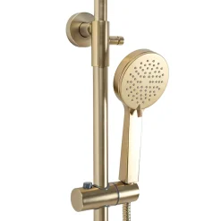 Rea Kit De Douche Parot Thermostat Brush Gold 10X27X120Cm* Colonne De Douche Mécanique