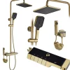 Rea Kit De Douche Rob Thermostat Brush Gold 11,5X33X115Cm* Colonne De Douche Mécanique