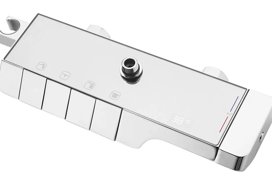 Rea Kit De Douche Rob Thermostat Chrome 11,5X33X115Cm* Colonne De Douche Mécanique