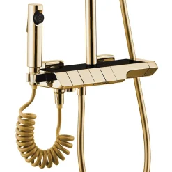 Rea Kit De Douche Rob Thermostat Gold 11,5X33X115Cm* Colonne De Douche Mécanique