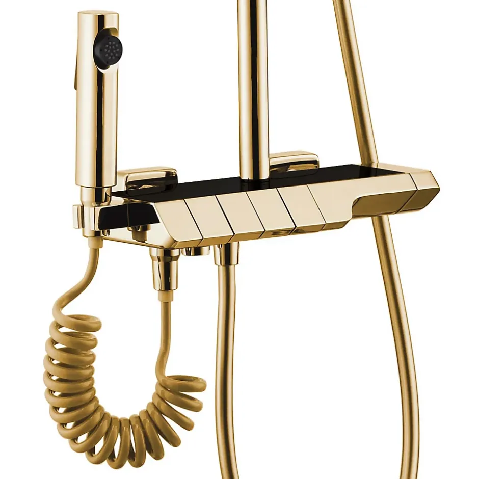Rea Kit De Douche Rob Thermostat Gold 11,5X33X115Cm* Colonne De Douche Mécanique