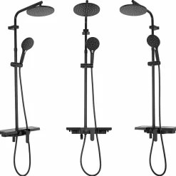 Rea Kit De Douche Santos Black 13,5X40X117Cm