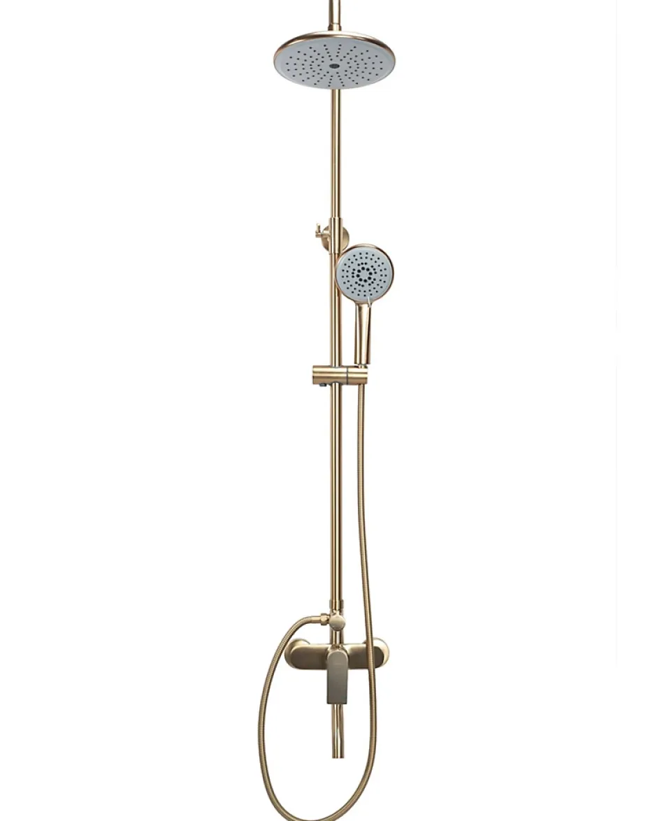 Rea Kit De Douche Verso Brush Gold 45,5X22X143,5Cm* Colonne De Douche Mécanique